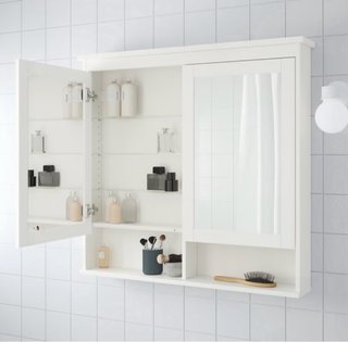 Armario Espejo HEMNES 2 Puertas Blanco