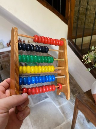 Ábaco de madera con pinturas eco (waldorf)