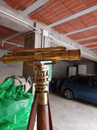 Nivel Topográfico Antiguo Trípode Madera