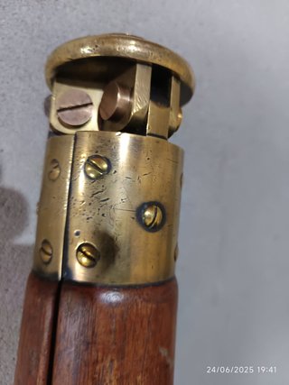 Nivel Topográfico Antiguo Trípode Madera
