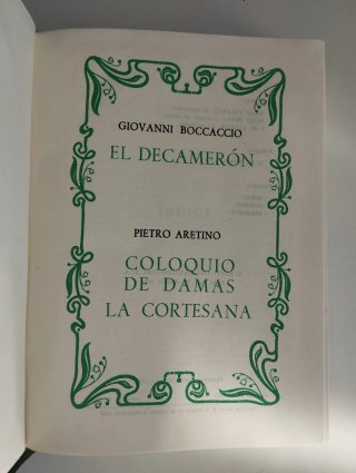El Decamerón / Coloquio de Damas  El arco de Eros