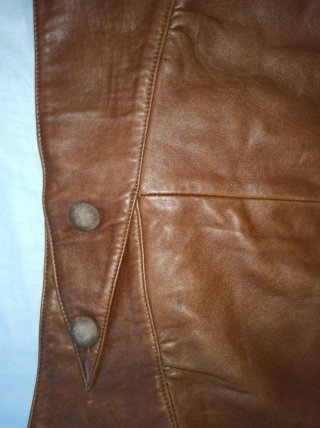 Chaqueta y falda de piel vintage a juego
