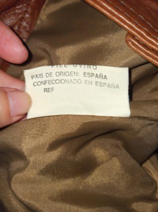 Chaqueta y falda de piel vintage a juego