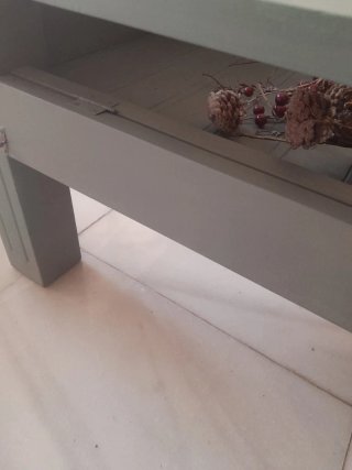 2 Mesas Auxiliares Madera y Cristal