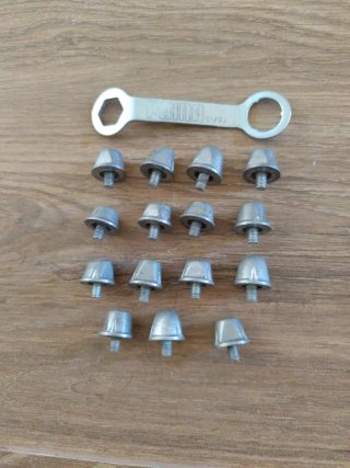 Tacos aluminio para botas fútbol/rugby (15 uds)