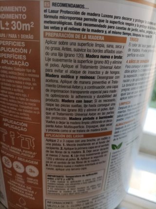 Protector Madera Luxens Lasur 2,5L Incoloro