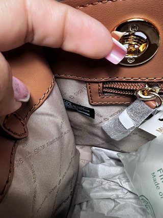 Borsa Michael Kors Beige e Oro