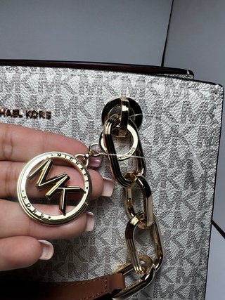 Borsa Michael Kors Beige e Oro