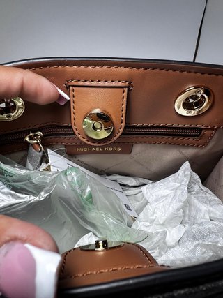 Borsa Michael Kors Beige e Oro