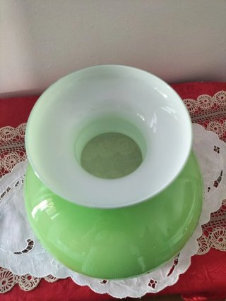 Paralume vintage vetro opalino verde