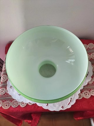 Paralume vintage vetro opalino verde