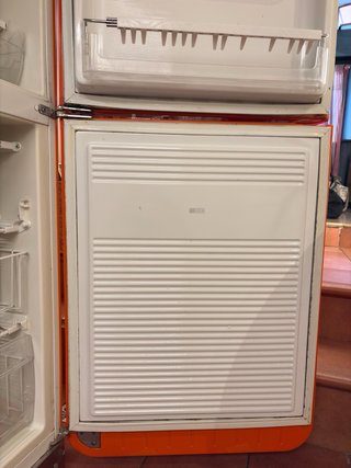 Nevera combi SMEG taronja/Nevera SMEG Naranja