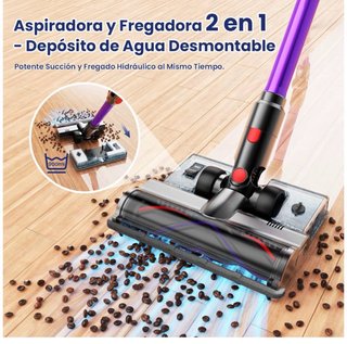 Aspiradora y fregadora inhalambrica. Nueva