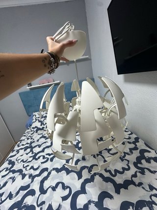Lámpara de techo esférica blanca