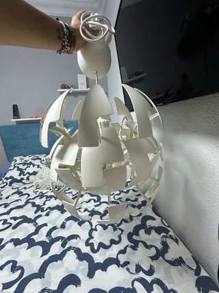 Lámpara de techo esférica blanca