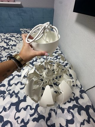 Lámpara de techo esférica blanca