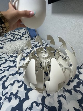 Lámpara de techo esférica blanca