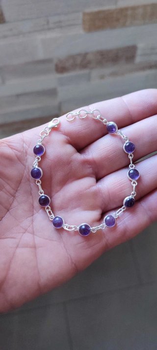 Pulsera de Plata y Amatista.