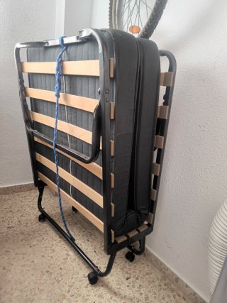 Cama plegable individual con colchón 90x190