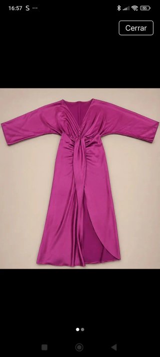 Vestido elegante satinado talla única