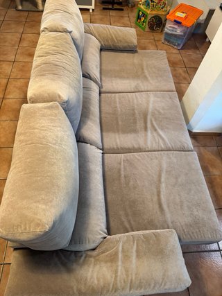 Divano a 3 posti con pouf in tessuto speciale per animali domestici