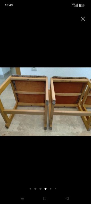 Sedia 2. Sedia vintage Guilleumas anni '60