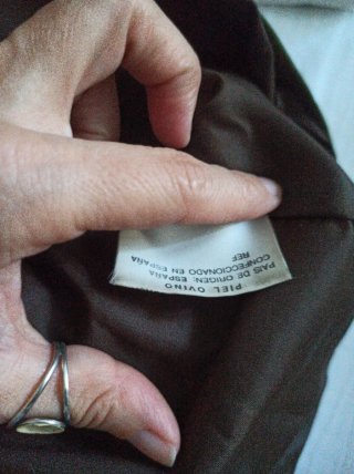 Chaqueta de piel vintage verde