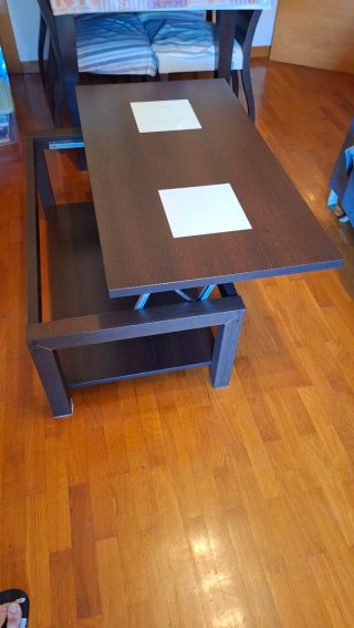 Mesa de centro madera y cristal