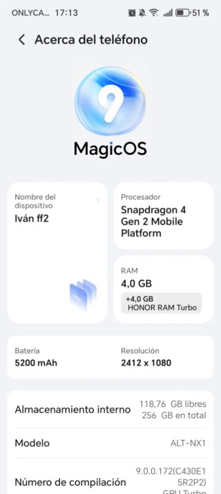 Honor 200 Smart 256GB Negro