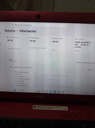PC Sony Rojo