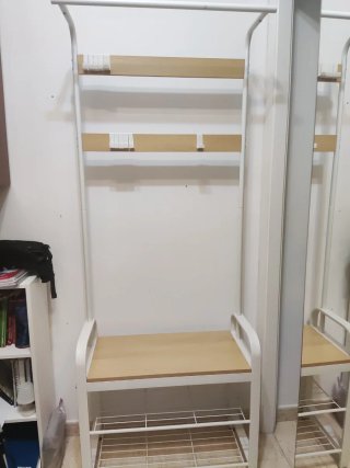 Mueble recibidor madera y metal