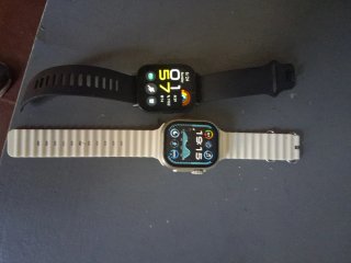 Reloj Inteligente Negro y Beige