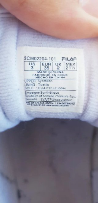 Zapatillas Fila Blancas Talla 35