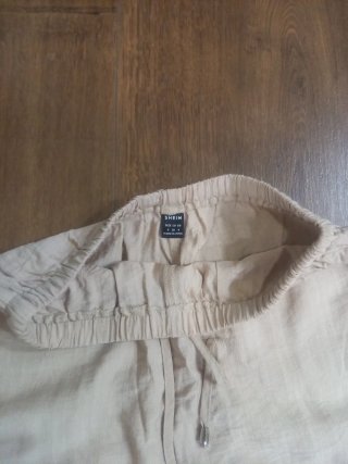 Pantalones de lino Shein beige