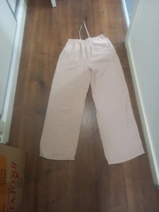 Pantalones de lino Shein beige