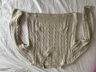 Jersey beige trenzado