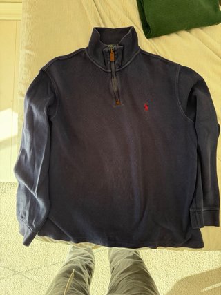 Polo Ralph Lauren Jersey Azul Media Cremallera