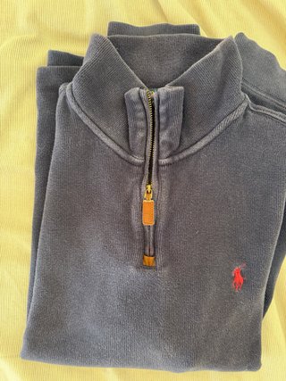 Polo Ralph Lauren Jersey Azul Media Cremallera