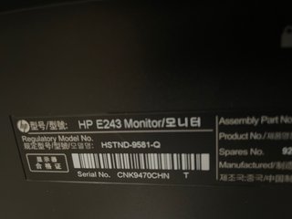 Monitor HP EliteDisplay E243 23,8 Full HD IPS