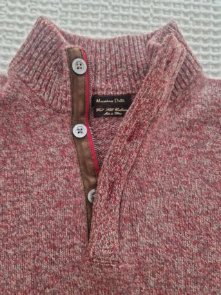 Jersey caballero cuello alto rojo