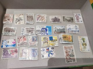 100 francobolli annullati anni '50-'92