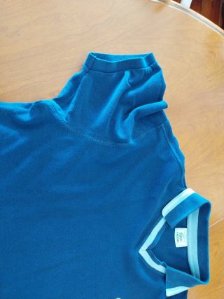 Polo Lacoste Azul V-Neck