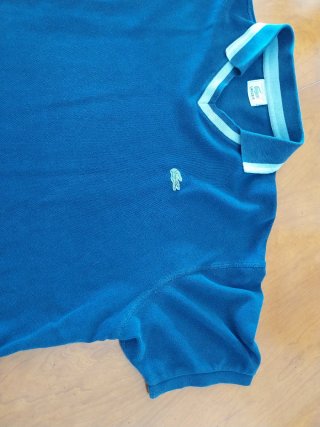 Polo Lacoste Azul V-Neck