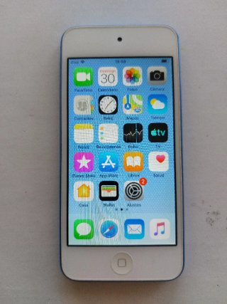 iPod Touch Apple azul y blanco
