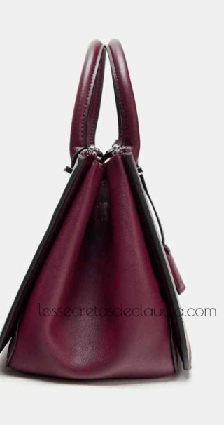 Bolso City Burdeos ZARA nuevo con etiqueta
