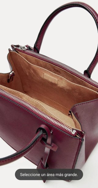 Bolso City Burdeos ZARA nuevo con etiqueta