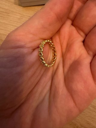 Anillo Pandora Corazones Oro