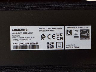 Barra de Sonido Samsung HW-A430 Negra