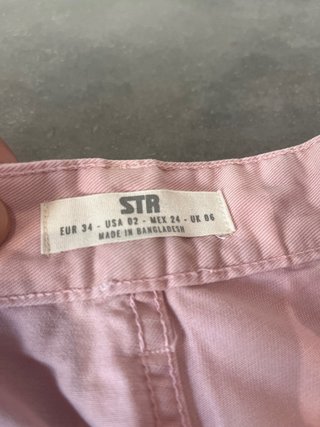 Pantalones cargo Stradivarius rosa mujer