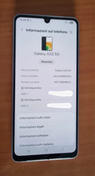 Samsung A33 Blu